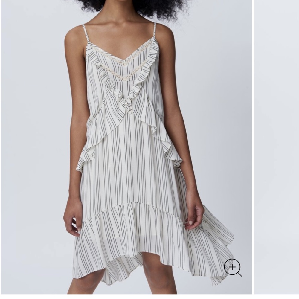 Rebecca Minkoff Taylor Ruffle Striped Flirty Dress